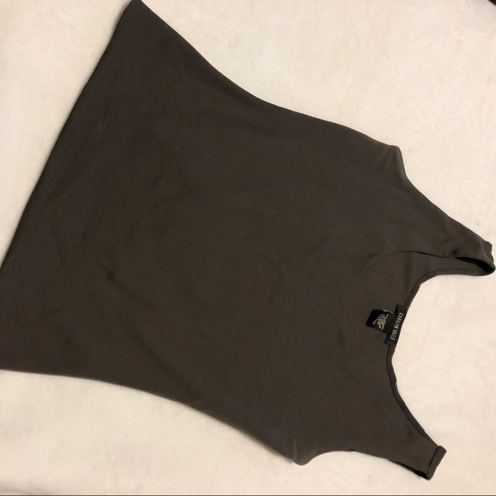 Army green tank top